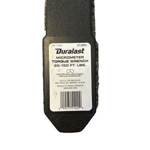 Duralast - 51-220 Micrometer Torque Wrench,1/2" X 18-1/8",20-150 Ft-Lbs